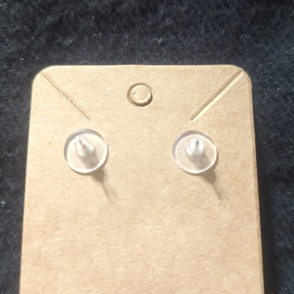 Silver Tone Cowboy Hat Dainty Delicate Stud Statement Earrings
